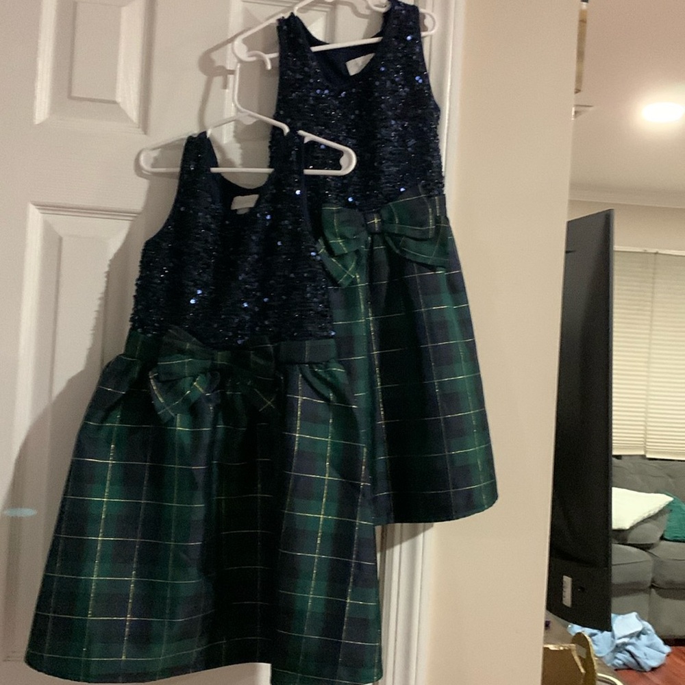 Two Girls holiday dress